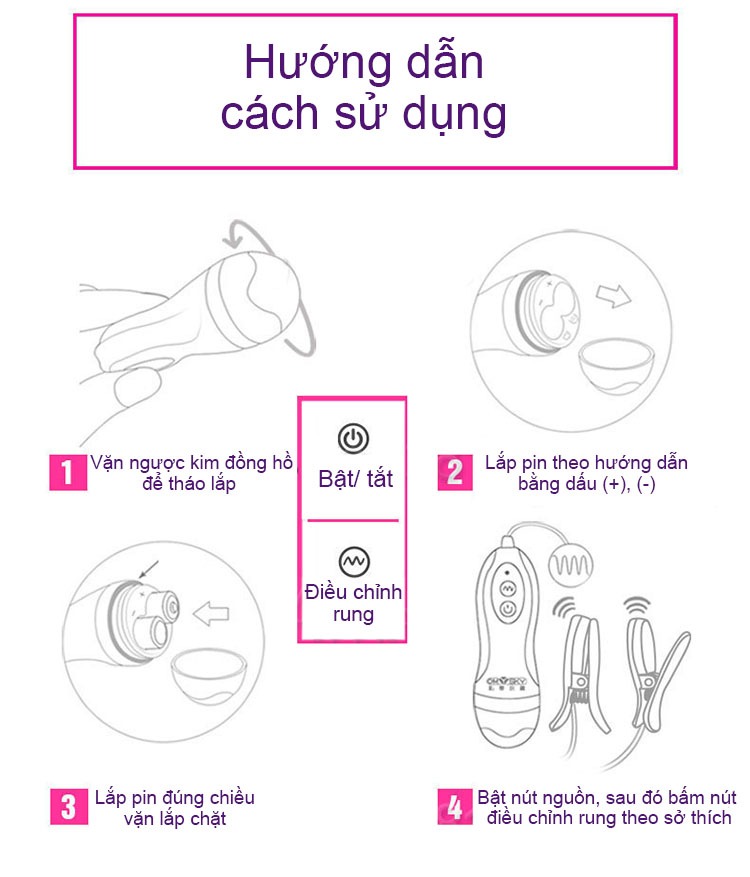 Kẹp ngực rung nhỏ gọn