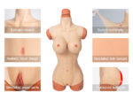 Bộ dụng cụ giả cơ thể nữ bằng silicone thực tế 